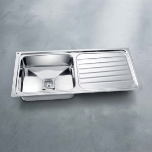 SINGLE BOWL WITH DRAIN BOARD