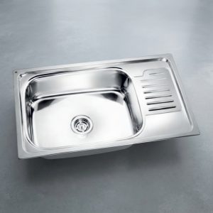 SINGLE BOWL WITH DRAIN BOARD (OSCAR)